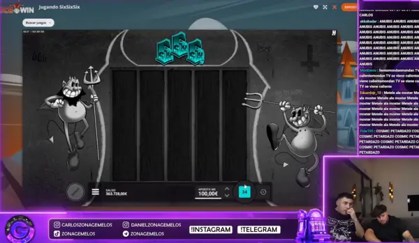 ZonaGemelos jugando slot Six Six Six